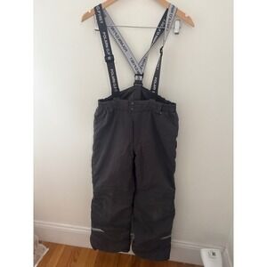 Polarn O. Pyret Kids Gray Snow Pants Suspenders Size 152 11-12Y Ski Salopettes
